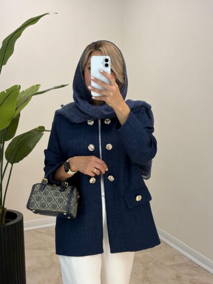 کت رونیا سرمه‌ای